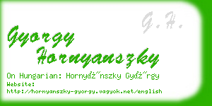 gyorgy hornyanszky business card